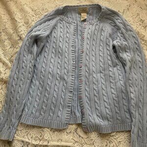 LL bean vintage cable knit cardigan